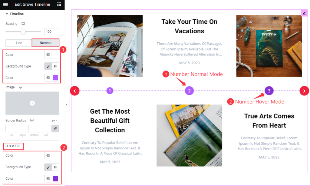 Timeline hover - BdThemes
