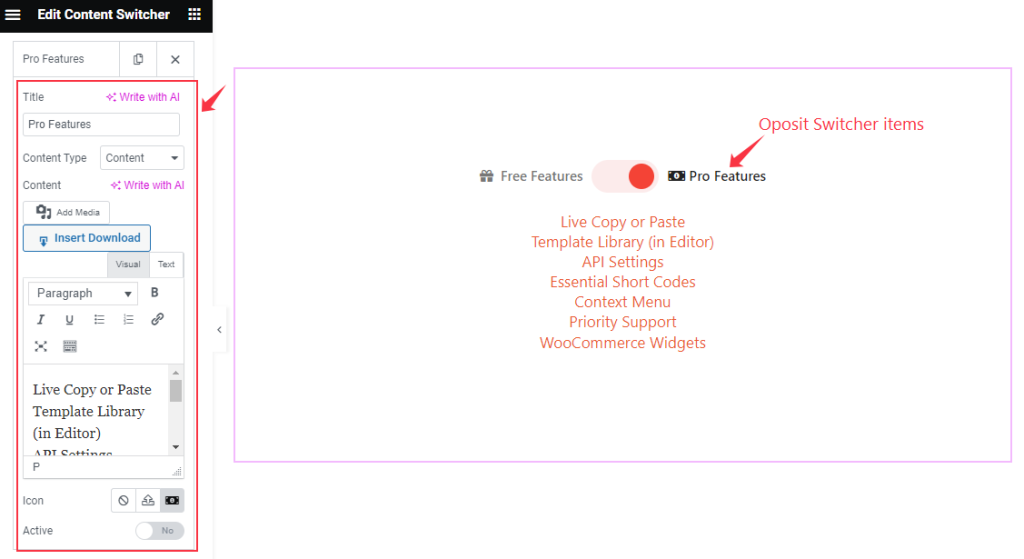 switchers items oposit - BdThemes