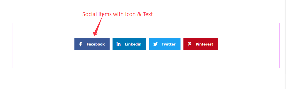 Default view of social link - BdThemes