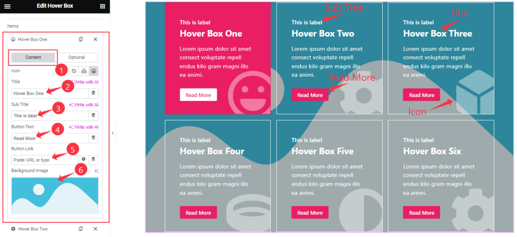Hover Box Items2 - BdThemes