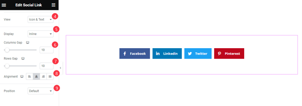 Links Buttons 2 - BdThemes