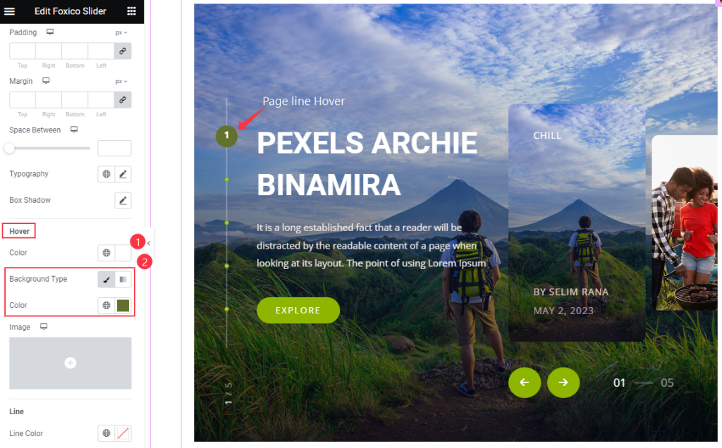 Navigation Line Pagination hover - BdThemes
