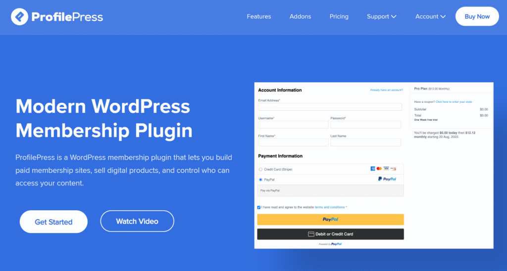 ProfilePress plugin - BdThemes