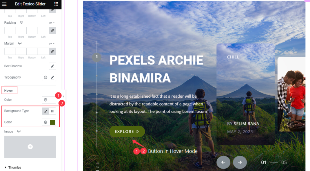 Slider Button hover - BdThemes