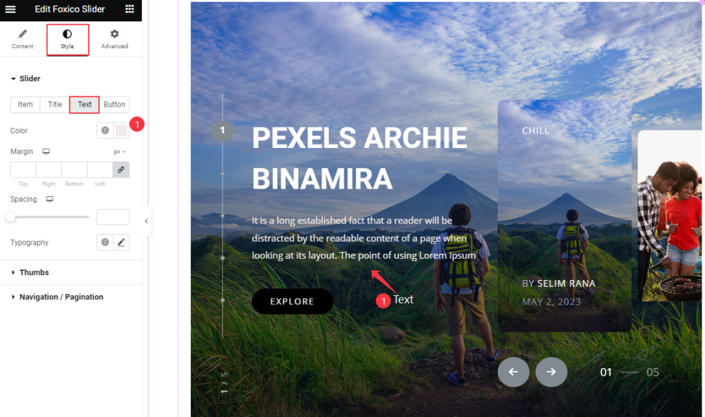 Slider Text - BdThemes
