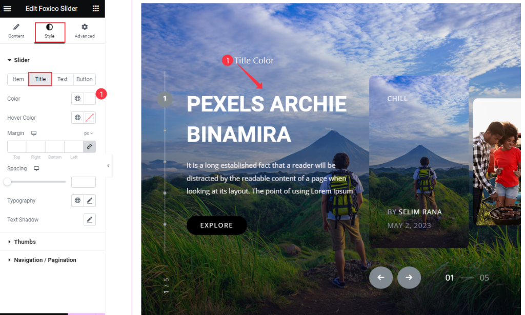 Slider Title - BdThemes