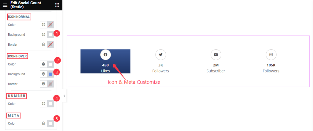 Social Count Style 2 - BdThemes