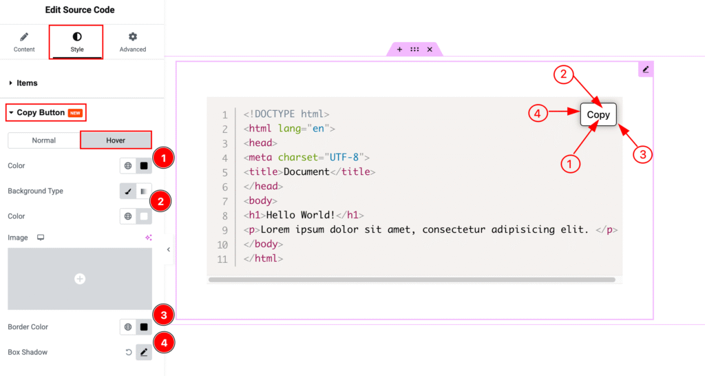 Copy Button hover - BdThemes