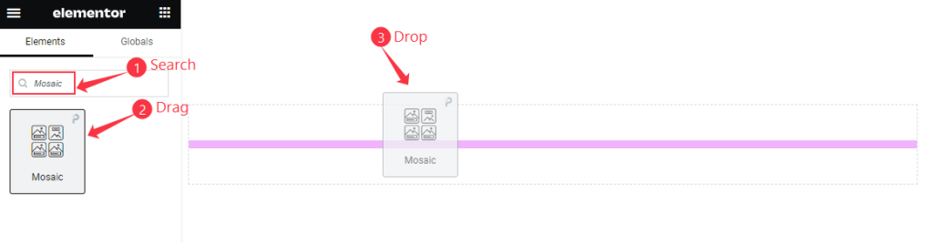 Insert Mosaic Widgets - BdThemes