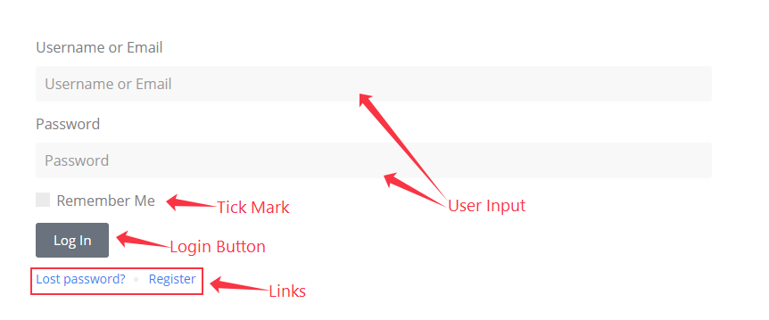 the default view of userlogin - BdThemes