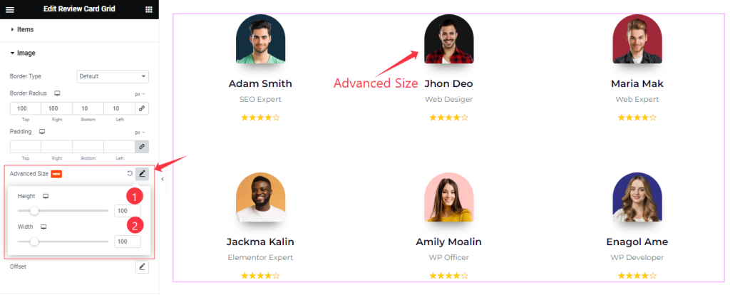 Advanced Size - BdThemes