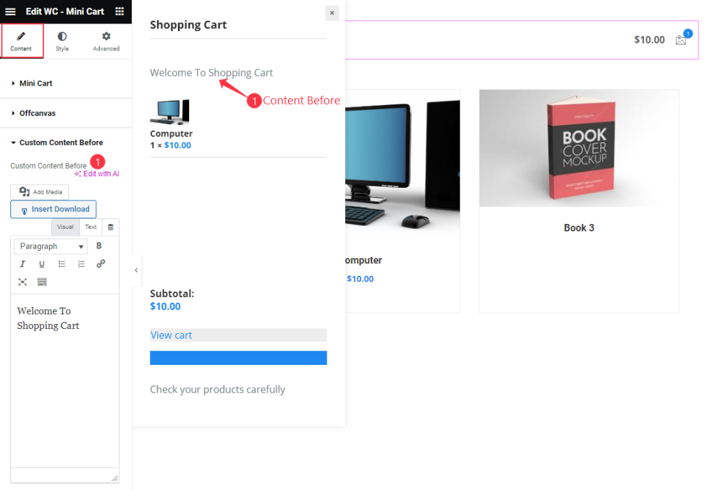Custom Content Before - BdThemes