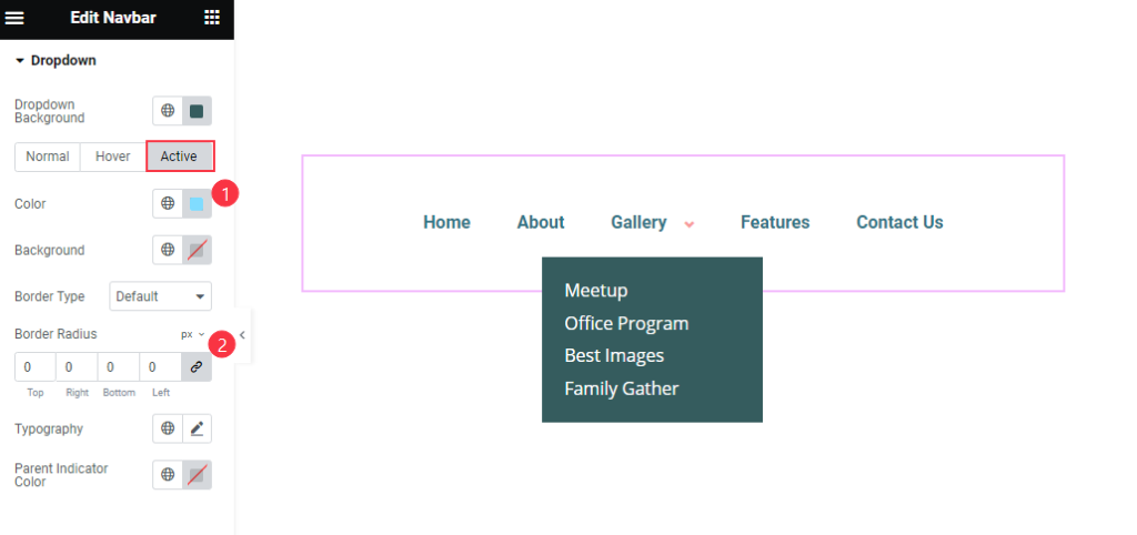 Dropdown active 1 - BdThemes