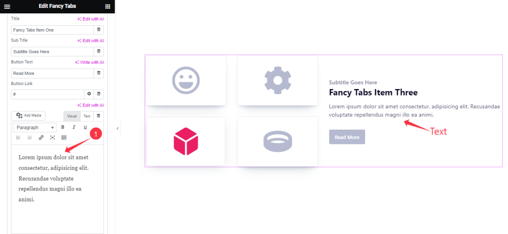 Fancy Tabs Items3 - BdThemes