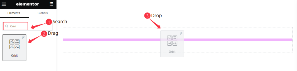 Inserting Orbit Slider - BdThemes