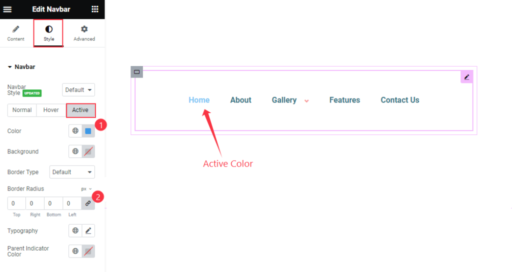 Navbar active - BdThemes