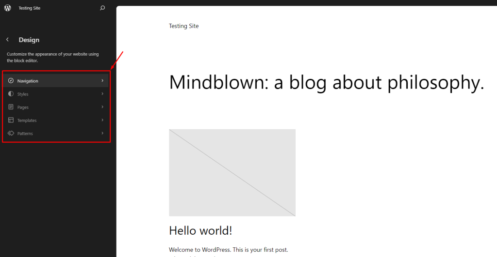 Site Editor overhaul