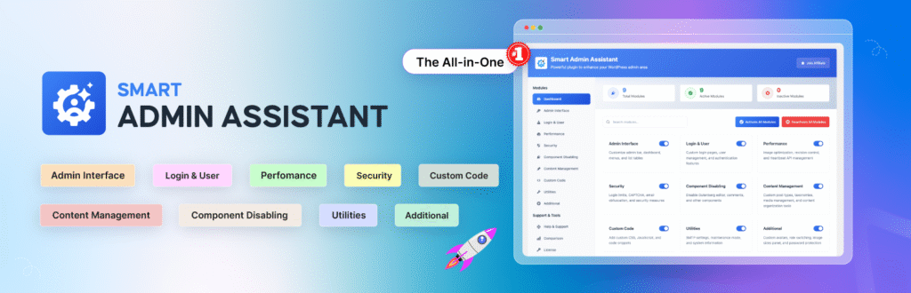 Smart Admin Assistant plugin - BdThemes