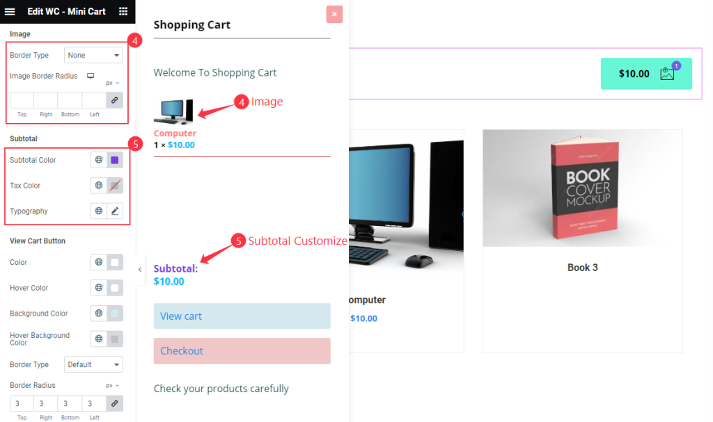 products image and subtotal - BdThemes