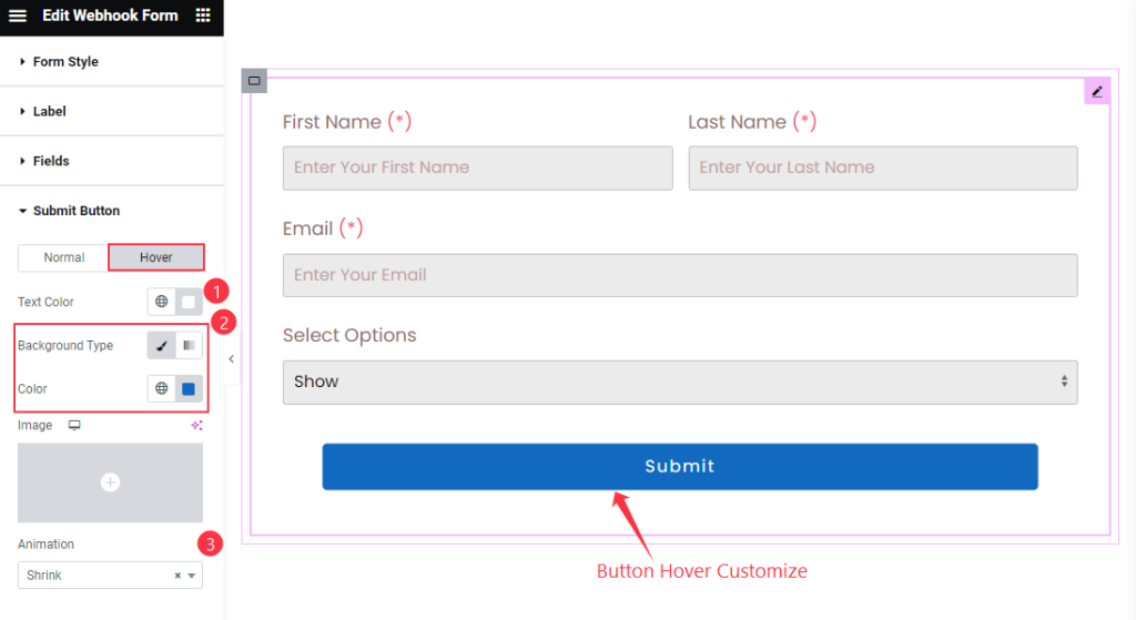 submit button hover - BdThemes