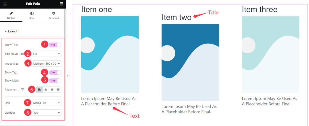 Layout Section Customization