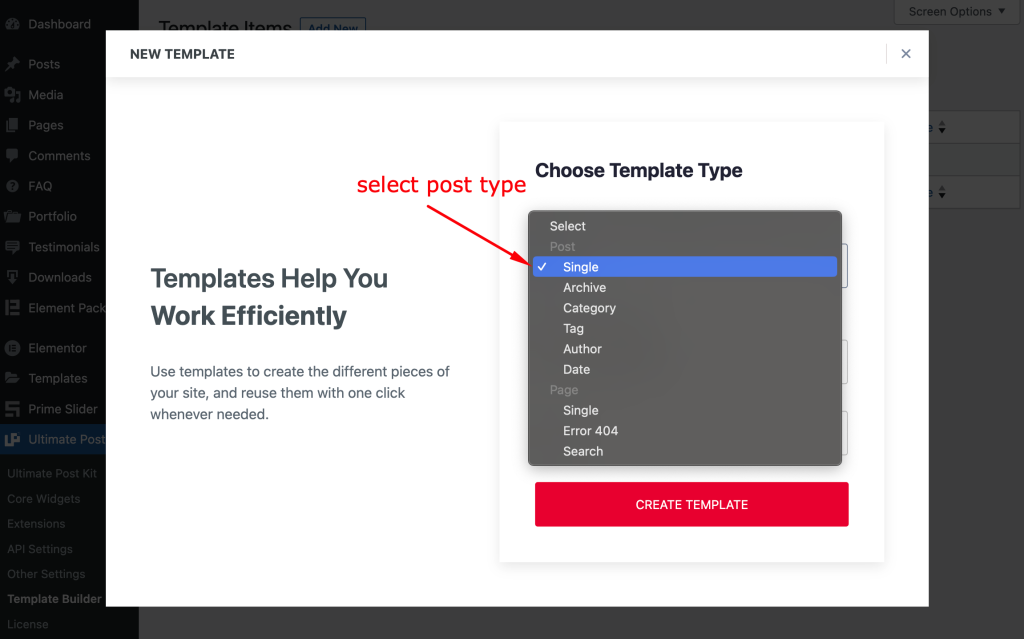Select Post Type - BdThemes