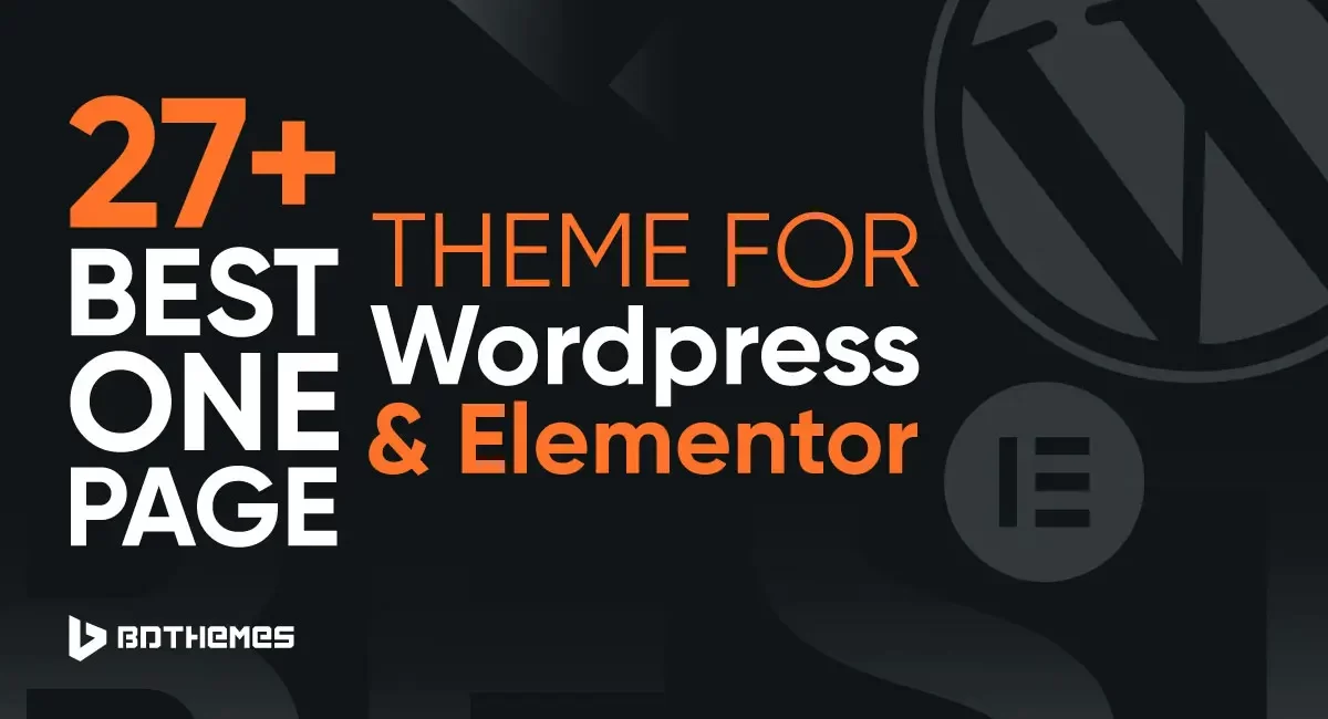 27+ Best One Page Theme for WordPress & Elementor