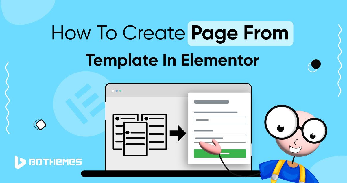 how to create page from template in Elementor