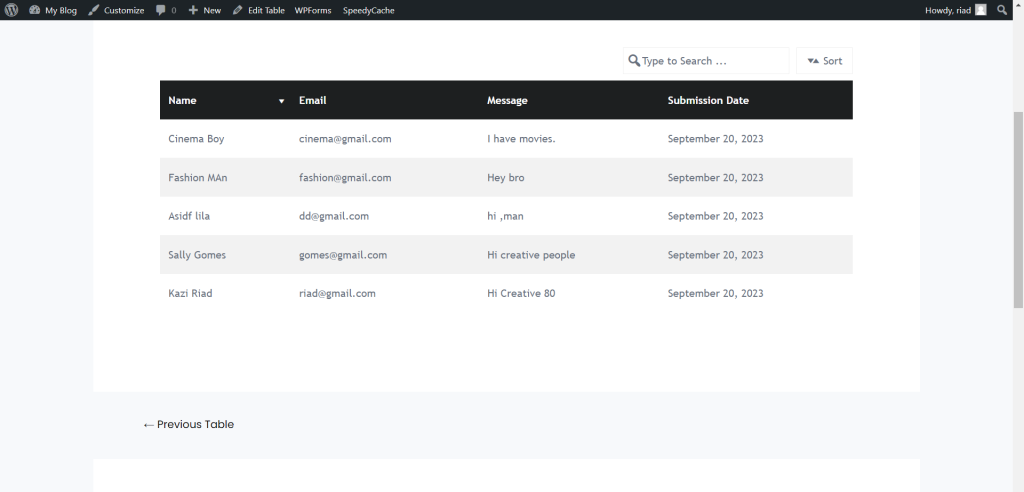 how to create a searchable database in wordpress