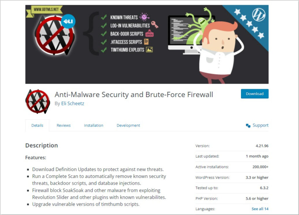 Anti Malware Security - BdThemes