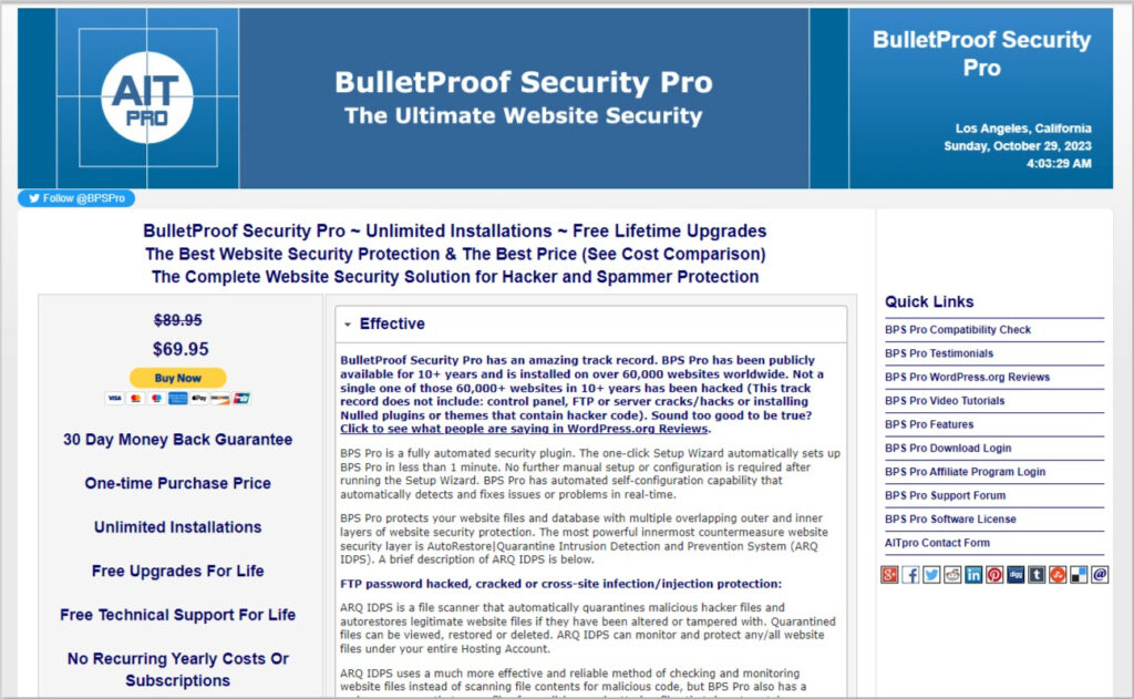 BulletProof Security Pro WordPress Plugin - BdThemes