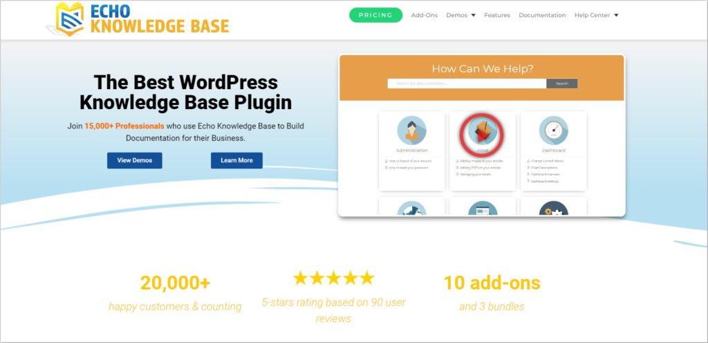 best knowledge base plugin for wordpress - Echo Knowledge Base