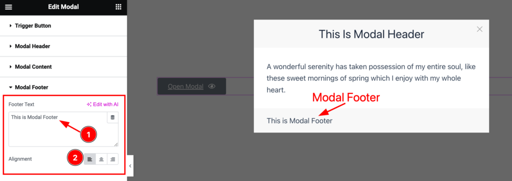 Modal Footer - BdThemes