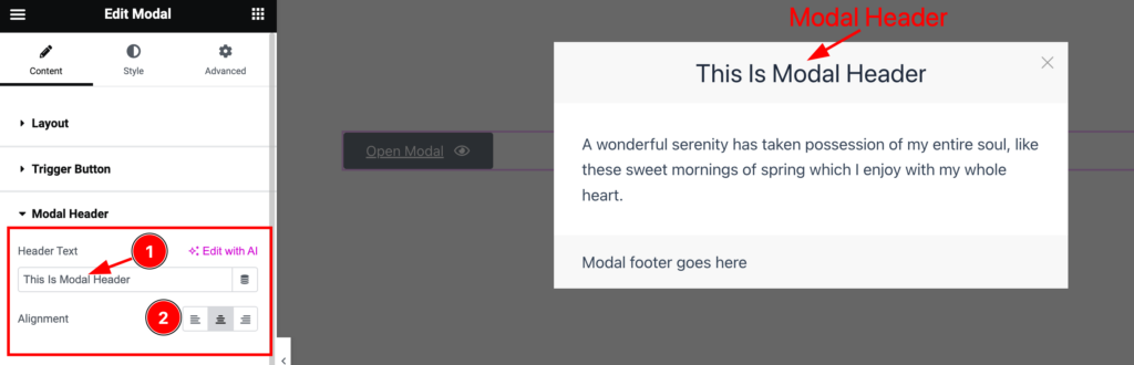 Modal Header - BdThemes