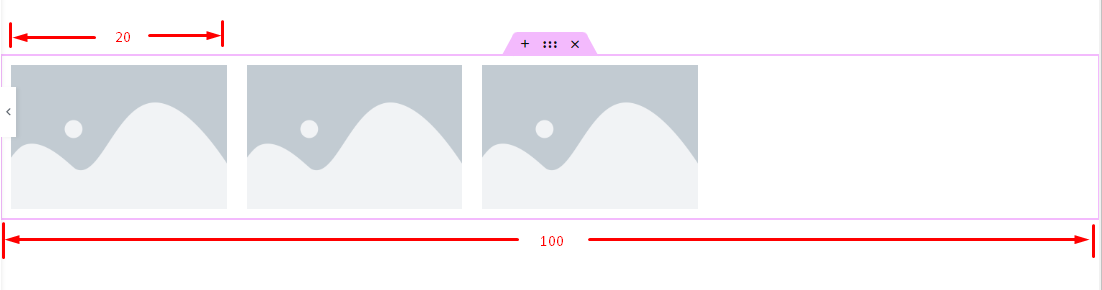 Total section width vs content width