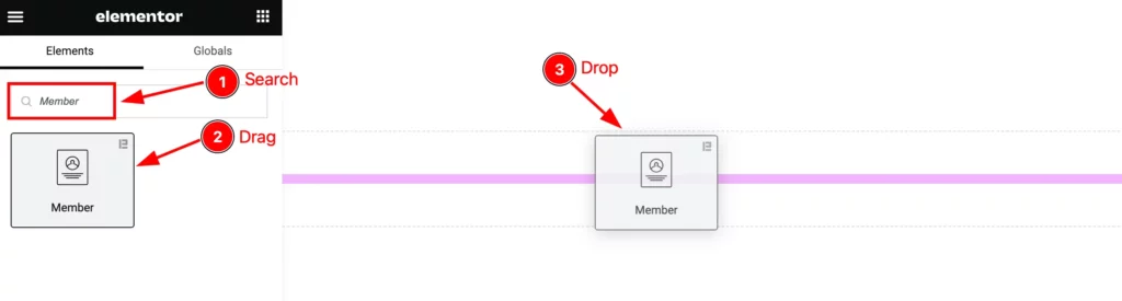 Insert Member Widget - BdThemes