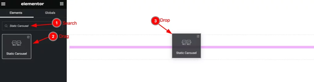Insert Static Carousel widget - BdThemes