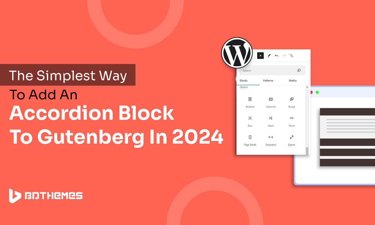 add an accordion block to gutenburg editor