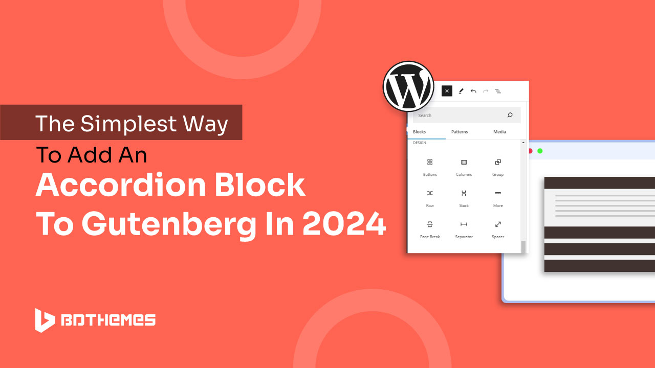 add an accordion block to gutenburg editor
