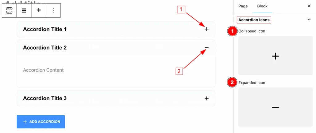 accordion icons - BdThemes