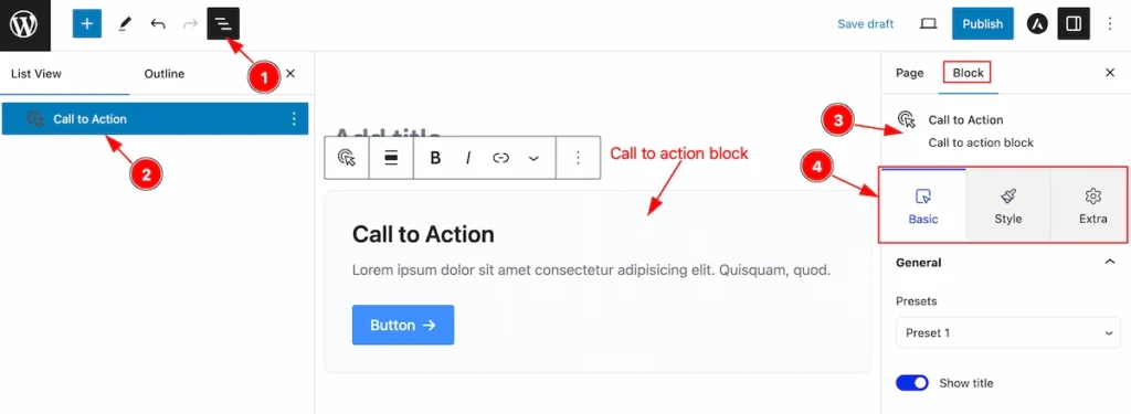 block action view - BdThemes