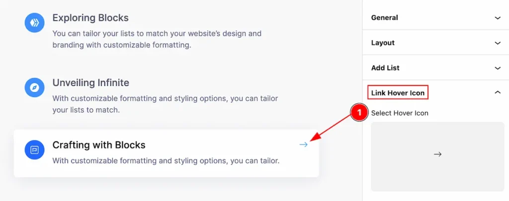 Link hover icon - BdThemes