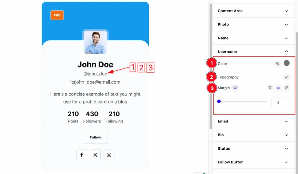 UserName - BdThemes