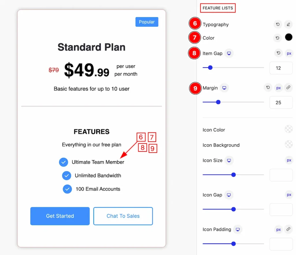 feature content feature list - BdThemes