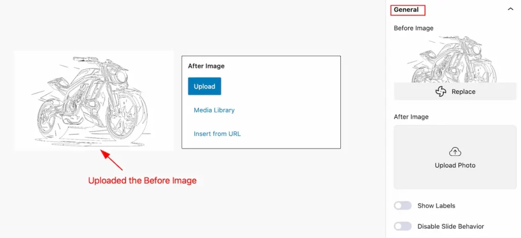 general uploaded the before image - BdThemes