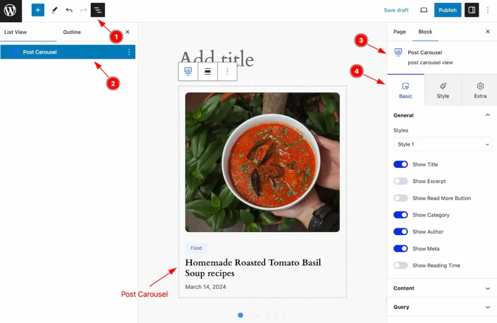 list view and post carousel - BdThemes