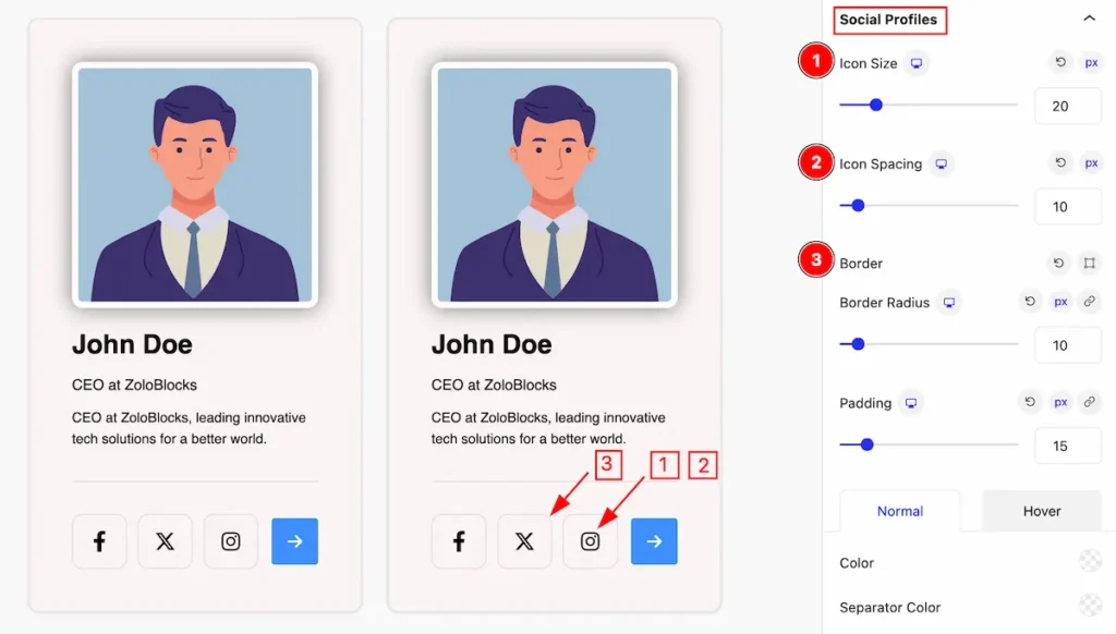 social profiles - BdThemes