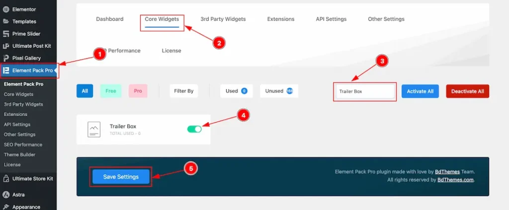 How To Use the Trailer Box Widget By Element Pack Pro