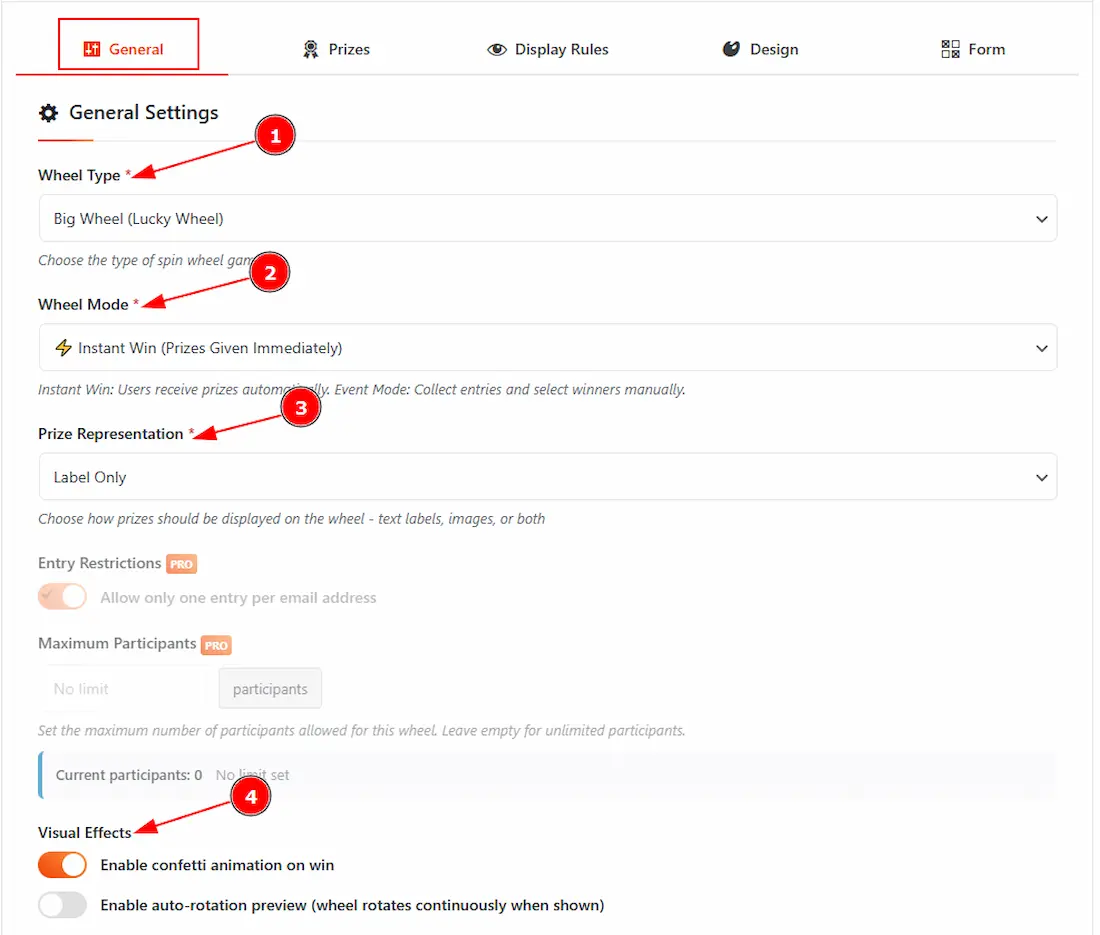 General Settings Tab