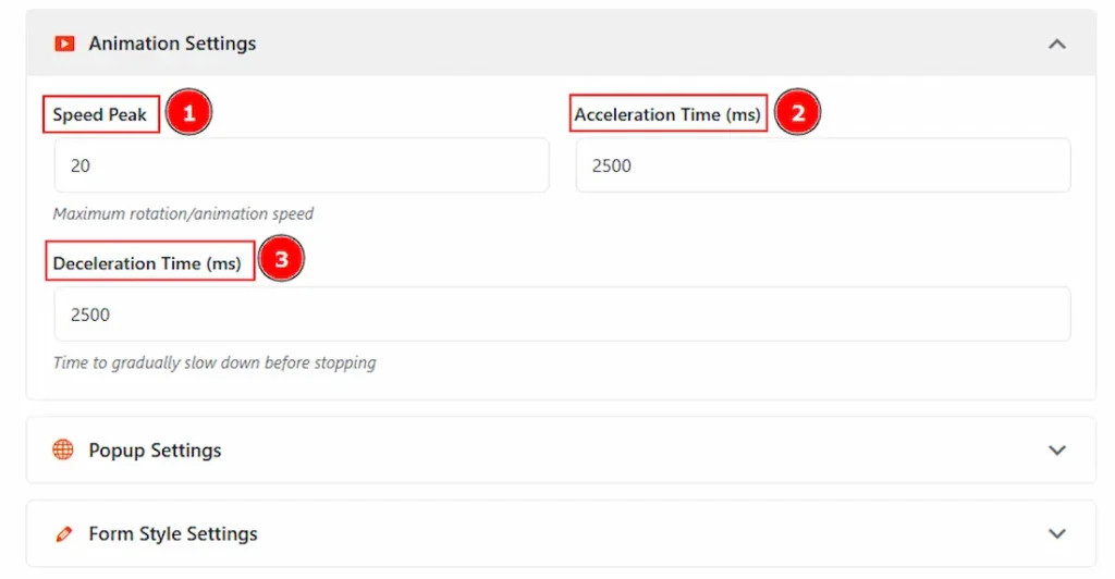 Animation Settings